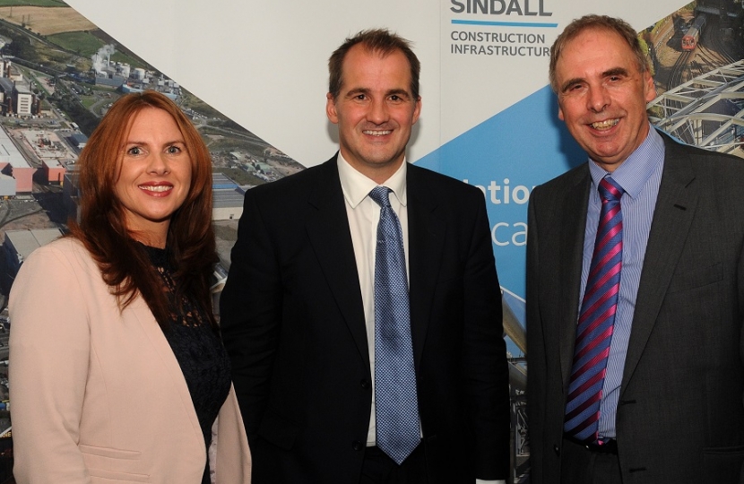 Trudy Harrison, Minister for the NP and Local Growth, Jake Berry MP, Barry Watkinson, Morgan Sindall 