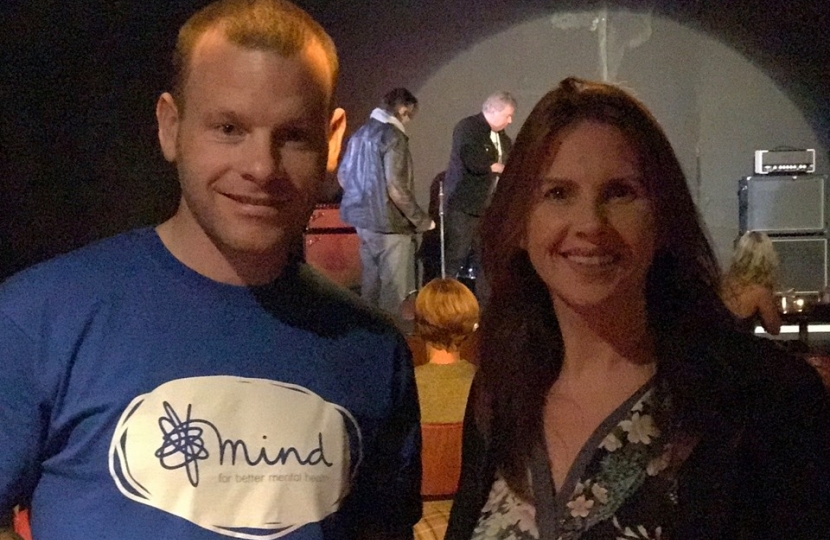 Trudy Harrison MP with Furness Mind Connect worker, Kenny Tyson 