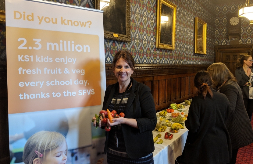 Trudy Harrison has met with a leading supplier for a fruit and vegetable scheme in English schools last week