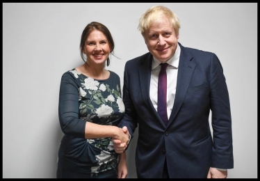Trudy Harrison and Boris Johnson