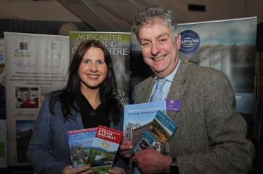 Trudy Harrison MP talks tourism with Muncaster Castle's Peter Frost-Pennington