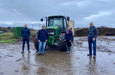 Trudy meets with farmers at Langley Farm, Waberthwaite 